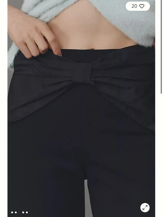 Maeve The Colette Crop Bow-Waist Pants - Picture 4 of 9